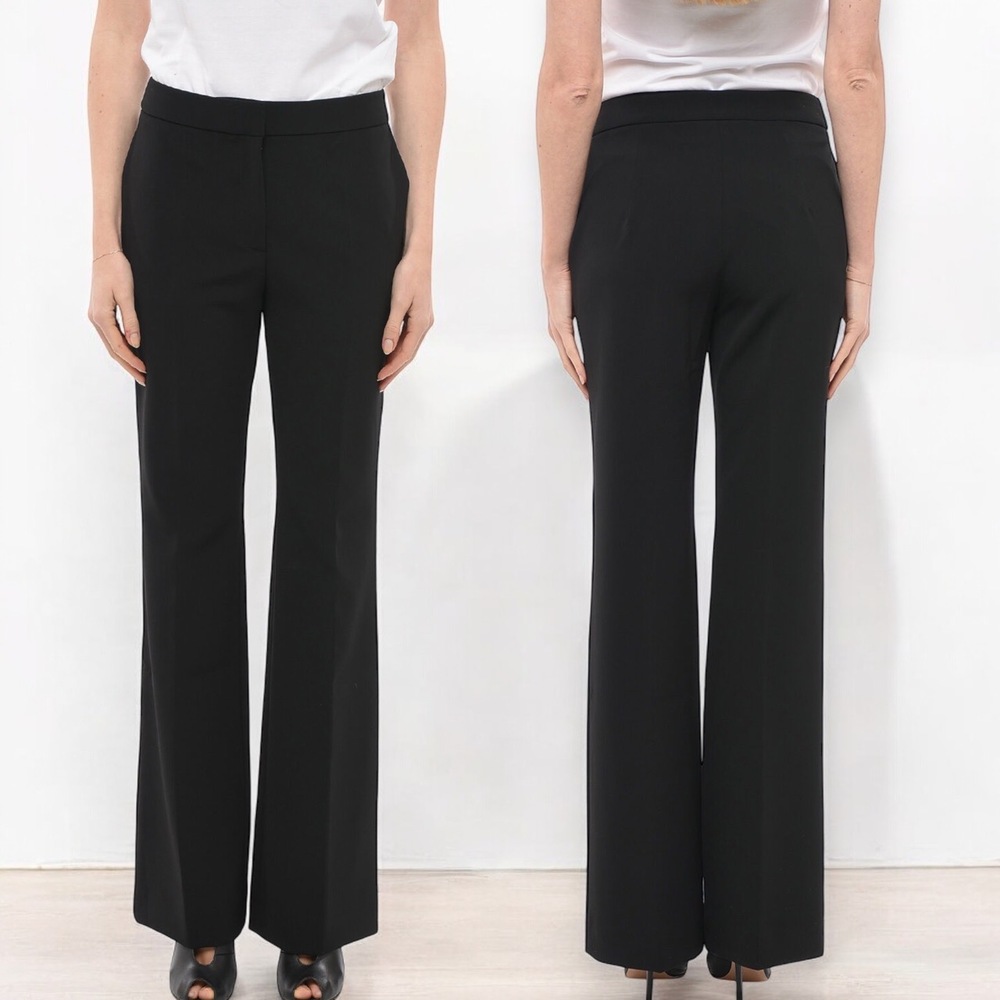 Moschino Couture Crepe Straight-Leg Pants Black Trousers Size 40 US 6 NWT - Picture 4 of 8